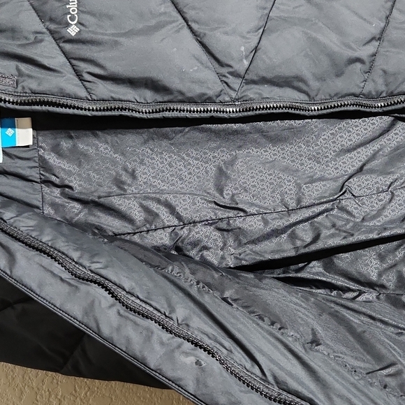 Columbia Jacket Small Omni Shield Quilted Black Faux Fur - Picture 7 of 16